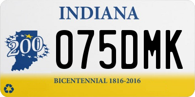 IN license plate 075DMK