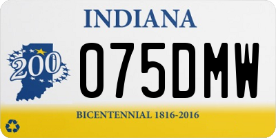 IN license plate 075DMW