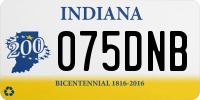 IN license plate 075DNB