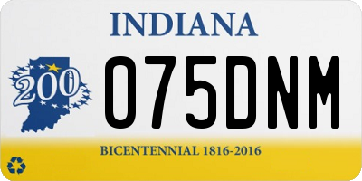 IN license plate 075DNM