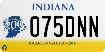 IN license plate 075DNN