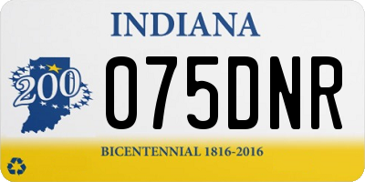 IN license plate 075DNR