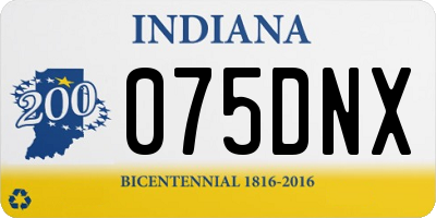 IN license plate 075DNX