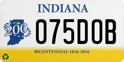 IN license plate 075DOB