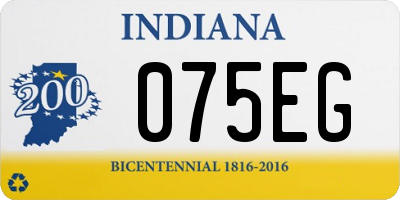 IN license plate 075EG