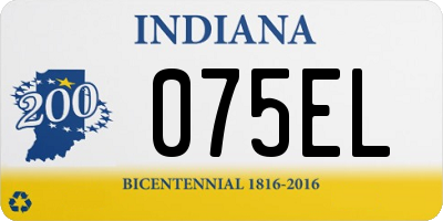 IN license plate 075EL