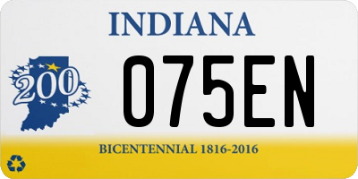 IN license plate 075EN