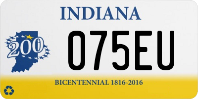 IN license plate 075EU