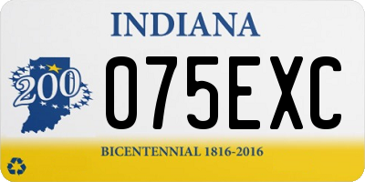 IN license plate 075EXC