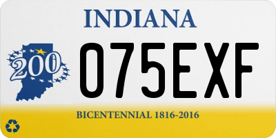 IN license plate 075EXF