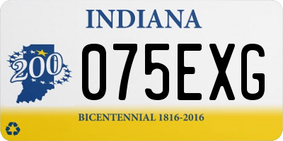 IN license plate 075EXG