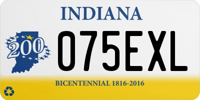IN license plate 075EXL