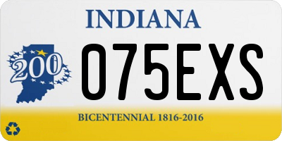 IN license plate 075EXS