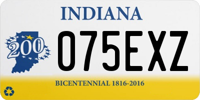 IN license plate 075EXZ