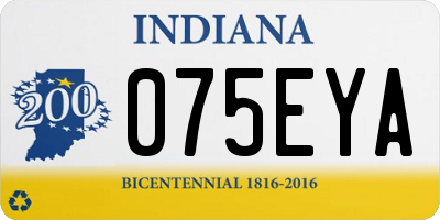 IN license plate 075EYA
