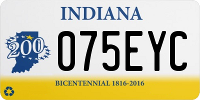 IN license plate 075EYC