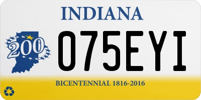 IN license plate 075EYI