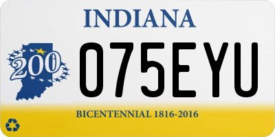 IN license plate 075EYU