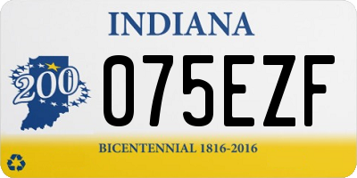 IN license plate 075EZF