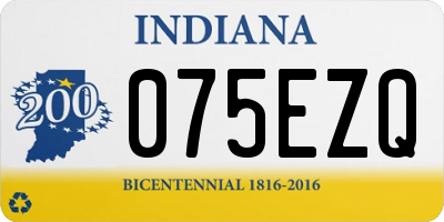 IN license plate 075EZQ