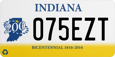 IN license plate 075EZT