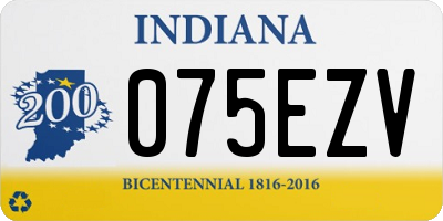 IN license plate 075EZV