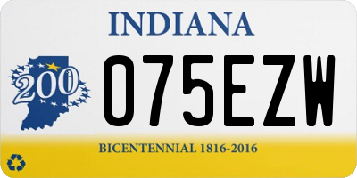 IN license plate 075EZW