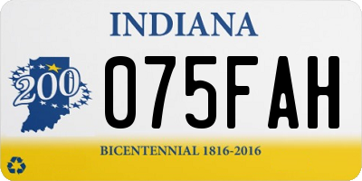 IN license plate 075FAH