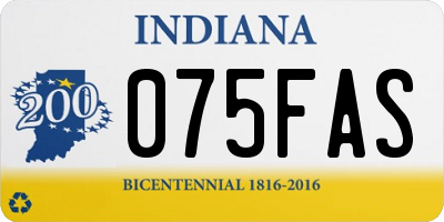 IN license plate 075FAS