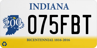 IN license plate 075FBT