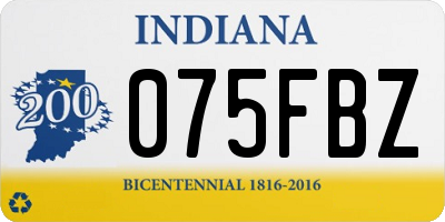IN license plate 075FBZ