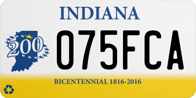 IN license plate 075FCA