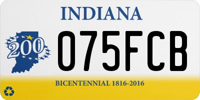 IN license plate 075FCB