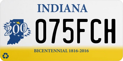 IN license plate 075FCH