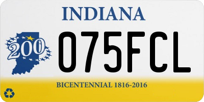 IN license plate 075FCL