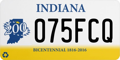 IN license plate 075FCQ
