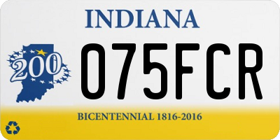 IN license plate 075FCR