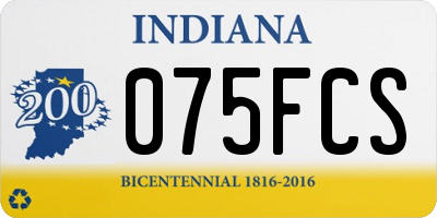 IN license plate 075FCS
