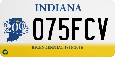 IN license plate 075FCV