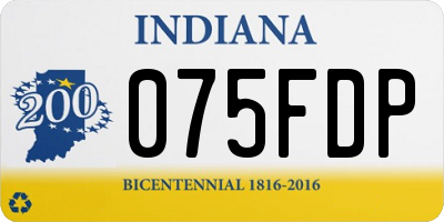 IN license plate 075FDP
