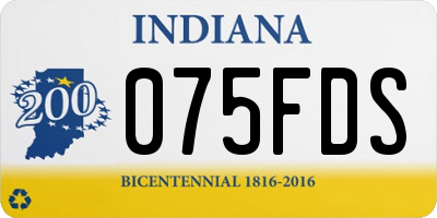 IN license plate 075FDS