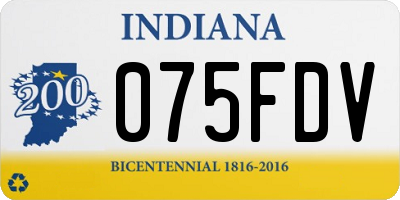 IN license plate 075FDV