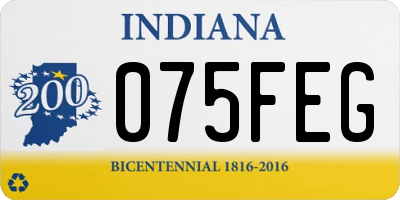 IN license plate 075FEG