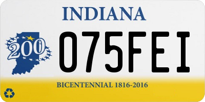 IN license plate 075FEI