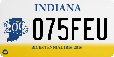 IN license plate 075FEU