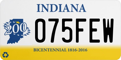 IN license plate 075FEW