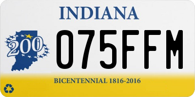 IN license plate 075FFM