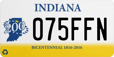 IN license plate 075FFN