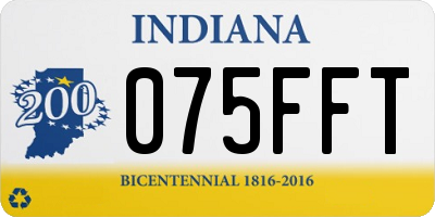 IN license plate 075FFT