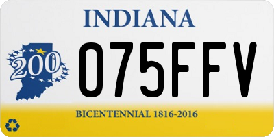 IN license plate 075FFV